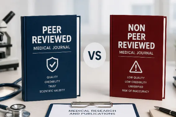 Peer Reviewed Medical Journal vs Non Peer Reviewed Journal: Key Differences, Benefits and Importance in Medical Research Publishing